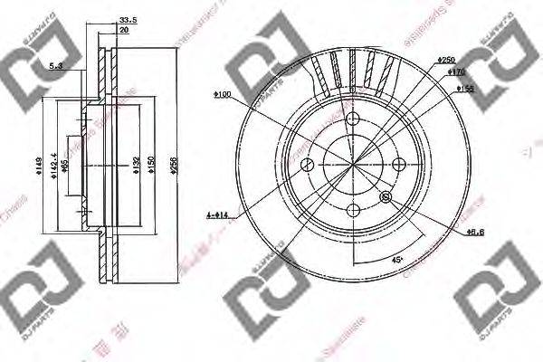 Тормозной диск BD1842 DJ PARTS