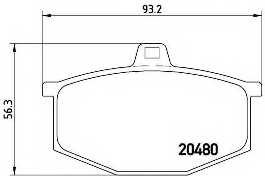 Комплект тормозных колодок, дисковый тормоз P 68 005 BREMBO