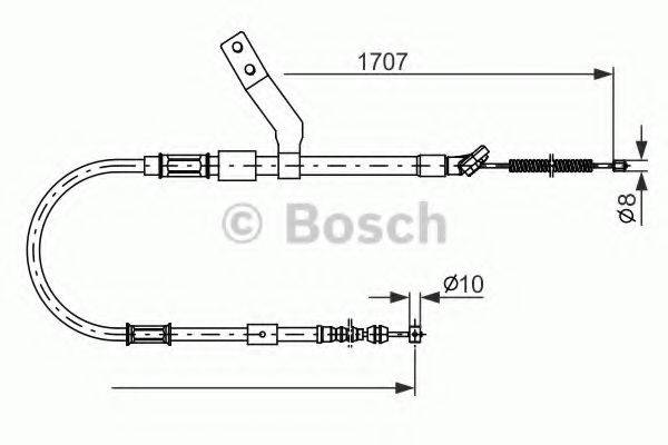 Трос, стояночная тормозная система 1 987 482 260 BOSCH