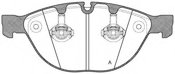 Комплект тормозных колодок, дисковый тормоз BPA0958.10 OPEN PARTS