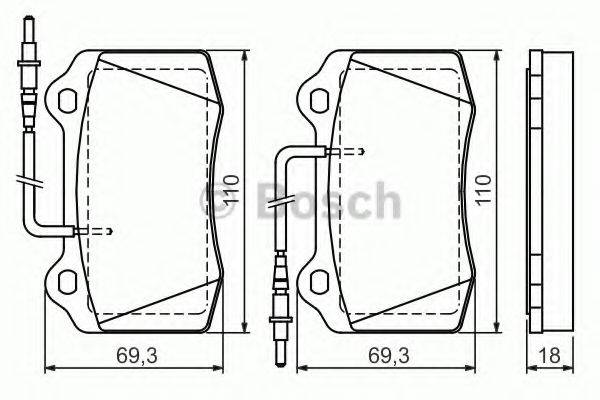 Комплект тормозных колодок, дисковый тормоз 0 986 424 658 BOSCH