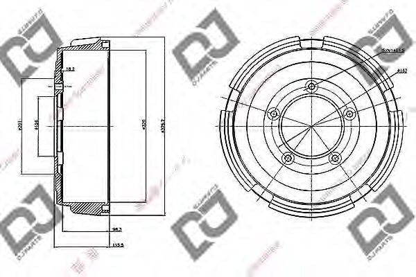 Тормозный барабан BR1065 DJ PARTS