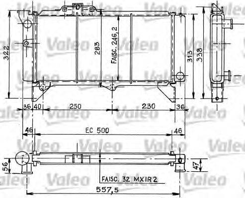 Радиатор, охлаждение двигателя 883952 VALEO