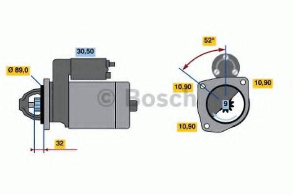 Стартер 0 986 016 550 BOSCH