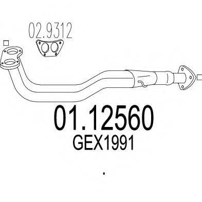 Труба выхлопного газа 01.12560 MTS