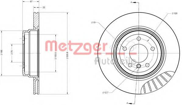 Тормозной диск 6110705 METZGER