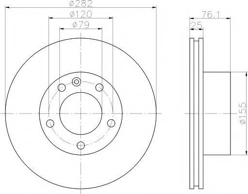 Тормозной диск 8DD 355 100-671 HELLA PAGID