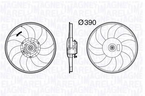 Вентилятор, охлаждение двигателя 069422589010 MAGNETI MARELLI