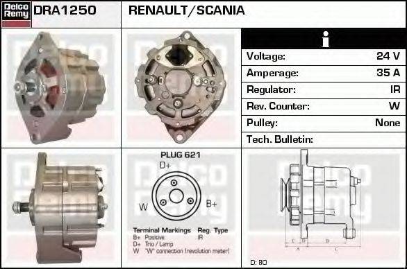 Генератор DRA1250 REMY