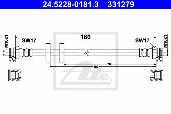 Тормозной шланг T 50 060 BREMBO