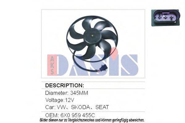 Вентилятор, охлаждение двигателя 048025N AKS DASIS