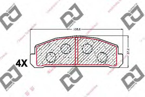 Комплект тормозных колодок BP1734 DJ PARTS