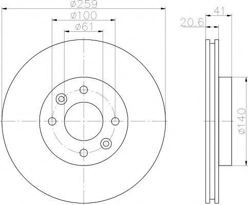 Тормозной диск MDC811 MINTEX