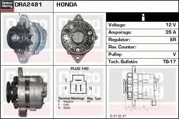 Генератор DRA2481 REMY