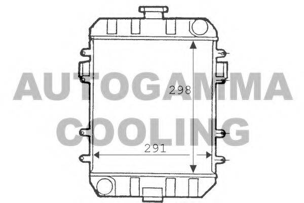Радиатор, охлаждение двигателя 100680 AUTOGAMMA
