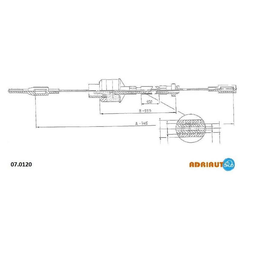 Тросик сцепления Adriauto 07.0120 ADRIAUTO