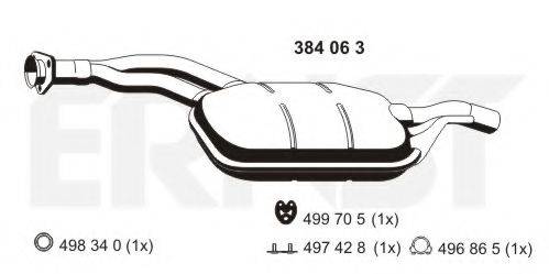 Средний глушитель выхлопных газов 384063 ERNST