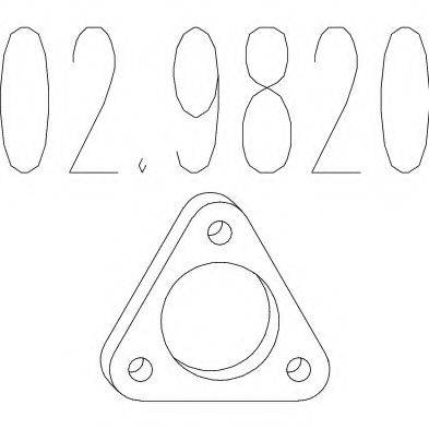 Прокладка, труба выхлопного газа 02.9820 MTS