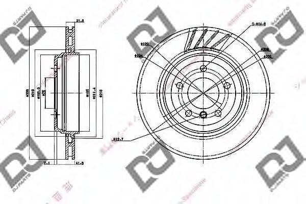 Тормозной диск BD1621 DJ PARTS