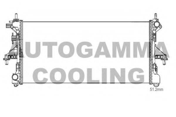 Радиатор, охлаждение двигателя 107212 AUTOGAMMA