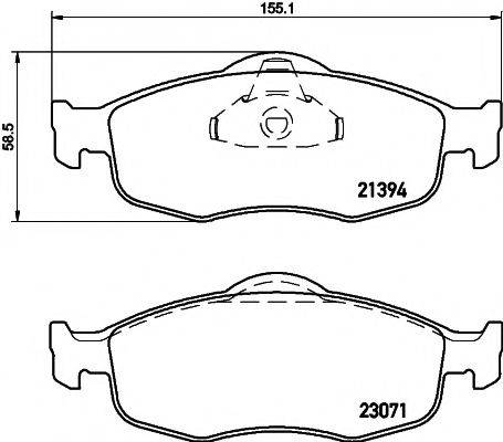 21394/18,8мм Тормозные колодки PAGID T1062 PAGID