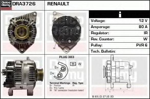 Генератор DRA3726 REMY