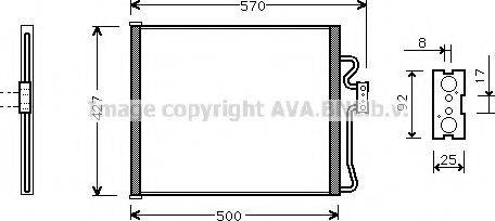 Конденсатор, кондиционер BW5214 AVA QUALITY COOLING