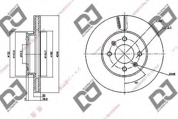 Тормозной диск BD1108 DJ PARTS