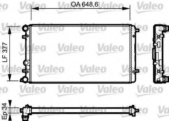 Радиатор, охлаждение двигателя 732957 VALEO