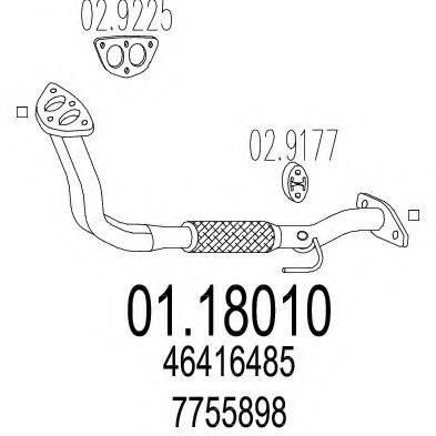 Труба выхлопного газа 01.18010 MTS