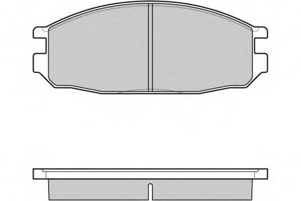 Комплект тормозных колодок, дисковый тормоз 12-1069 E.T.F.