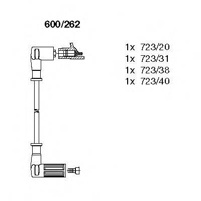 Комплект проводов зажигания 600/262 BREMI