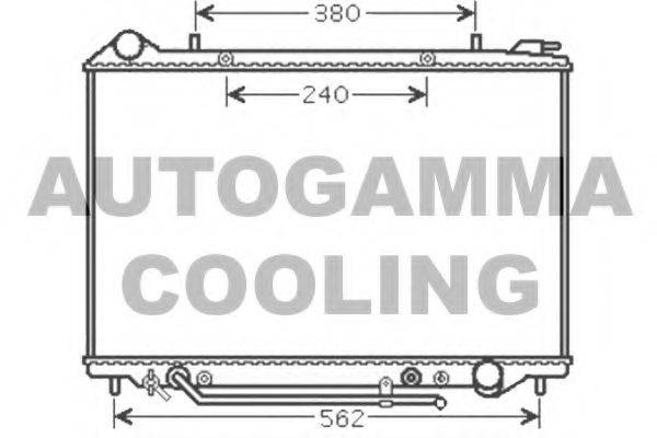 Радиатор, охлаждение двигателя 105100 AUTOGAMMA