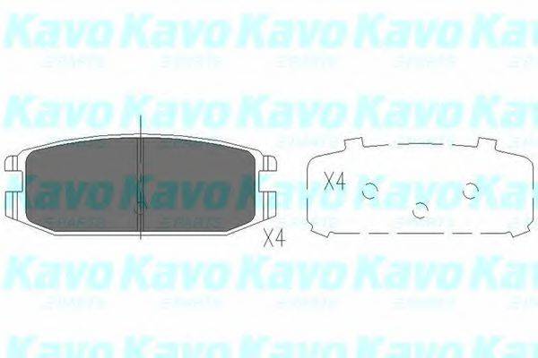 Комплект тормозных колодок, дисковый тормоз KBP-5538 KAVO PARTS