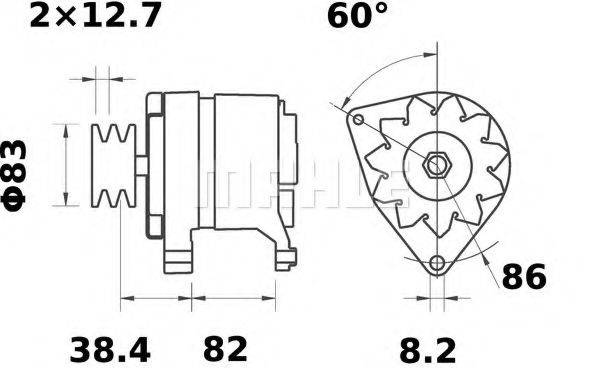 Генератор MG 133 MAHLE ORIGINAL