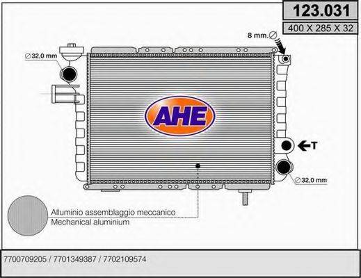 Радиатор, охлаждение двигателя 123.031 AHE