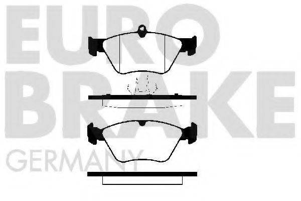Комплект тормозных колодок, дисковый тормоз 5502229978 EUROBRAKE