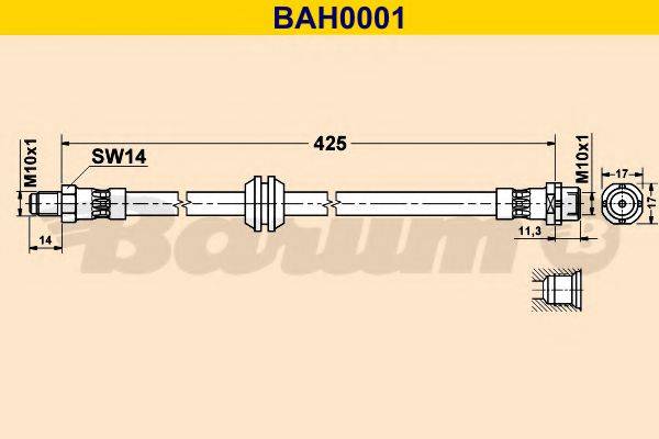 Тормозной шланг BAH0001 BARUM