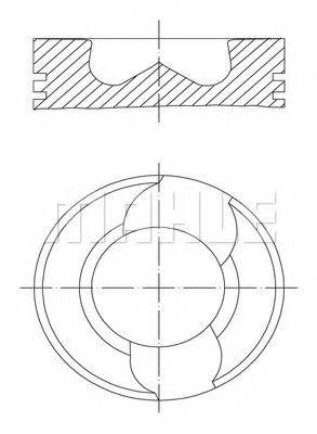 Поршень 228 14 10 MAHLE ORIGINAL