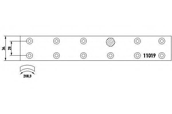 8DB 355 019-471 HELLA PAGID Комплект тормозных башмаков, барабанные тормоза 8DB 355 019-471 HELLA PAGID