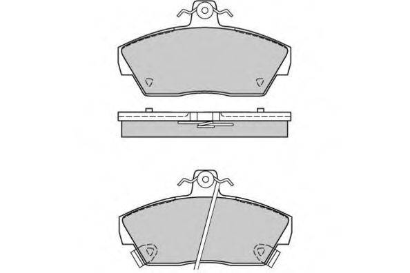 Комплект тормозных колодок, дисковый тормоз 12-0484 E.T.F.