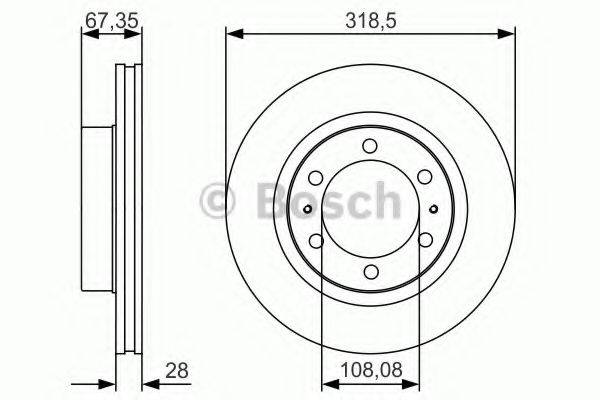 Тормозной диск передний 0 986 479 R46 BOSCH