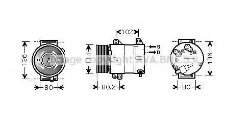 Компрессор, кондиционер RTK381 AVA QUALITY COOLING