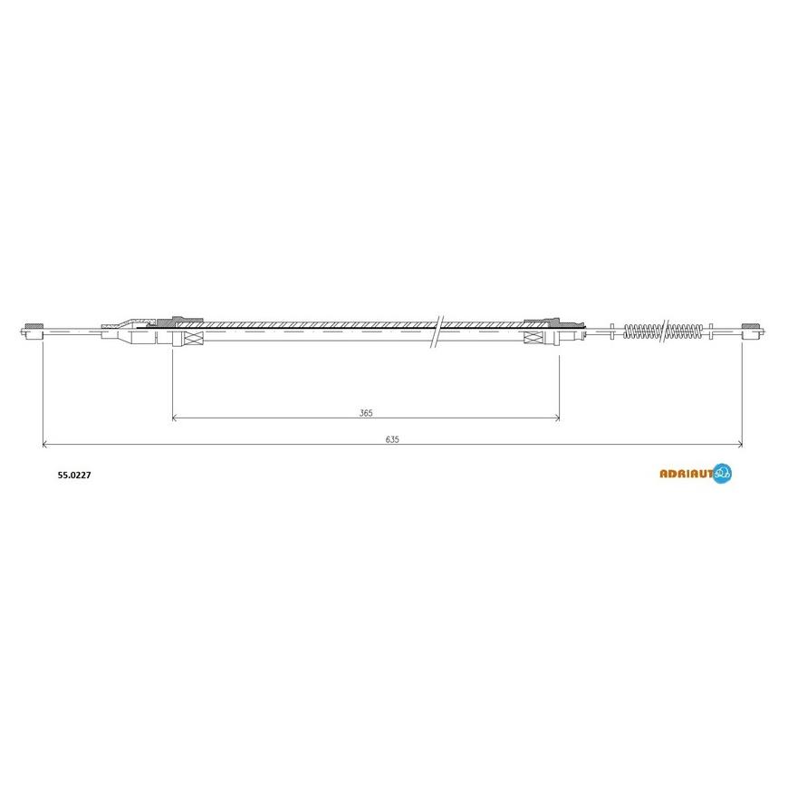 Тросик стояночного тормоза Adriauto 55.0227 ADRIAUTO