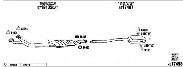 Система выпуска ОГ BW32036 WALKER