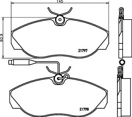 T5078 PAGID 21798/19,6мм Тормозные колодки PAGID