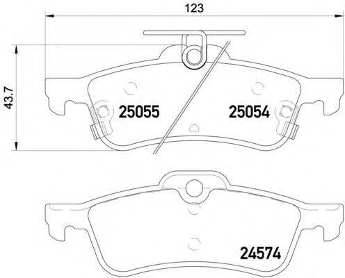 Комплект тормозных колодок, дисковый тормоз 8DB 355 020-501 HELLA