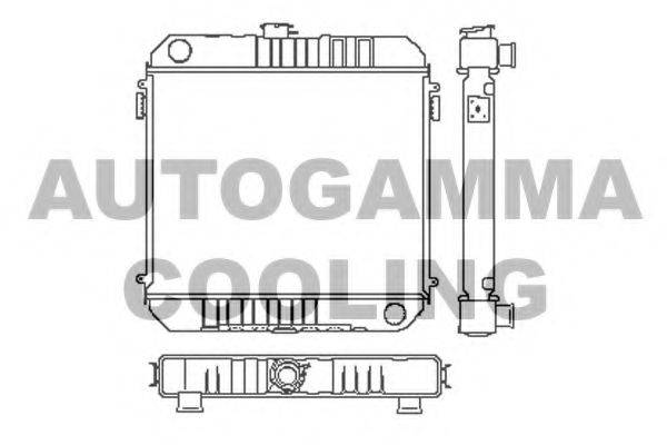 Радиатор, охлаждение двигателя 100659 AUTOGAMMA