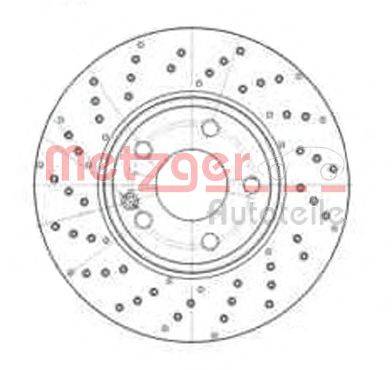 Тормозной диск 25328 V METZGER