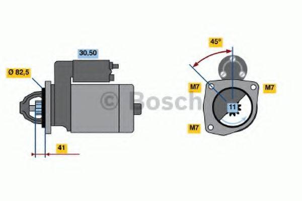 Стартер 0 986 015 401 BOSCH